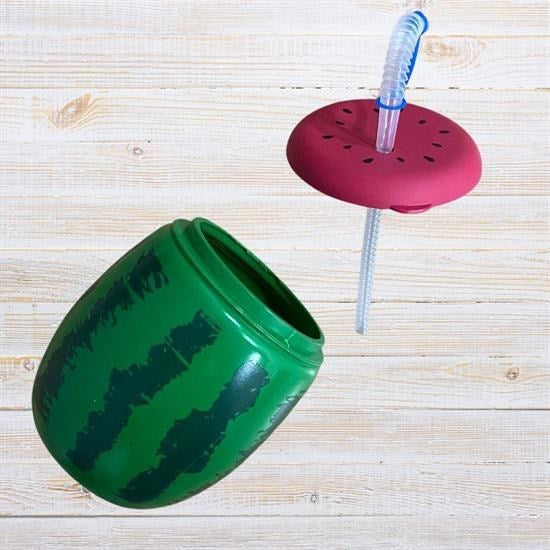 JetBura® Karpuz Model Kendiliğinden Pipetli 900 ml Suluk, Matara