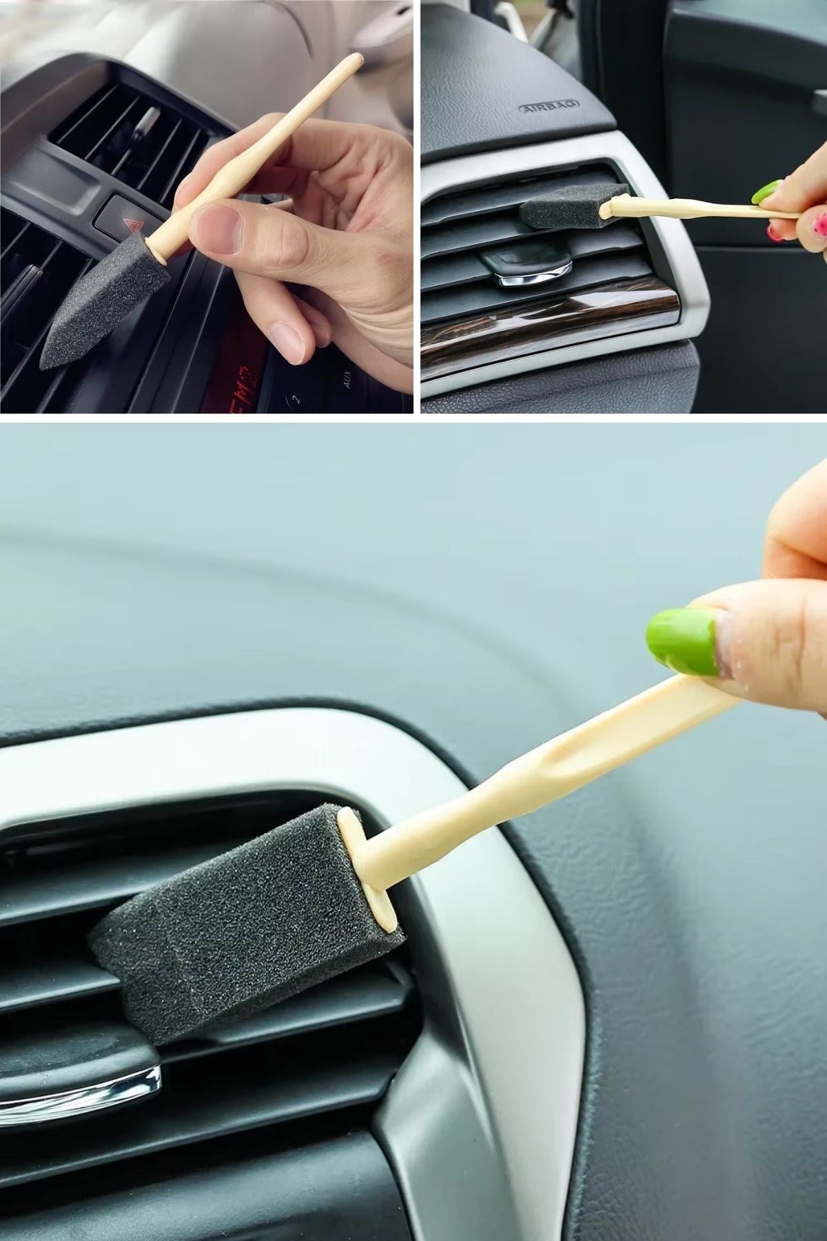 JetBura® 5'li Araba Havalandırma Temizleme Fırçaları Klima Çıkışları,Toz Alma&Otomobil İçi Detaylı Mini Temizlik Aparatları