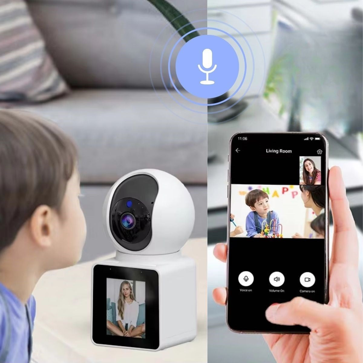 JetBura® Wifi Bağlantılı Görüntülü Görüşme Sağlayabilen Ev Tipi Güvenlik Kamerası