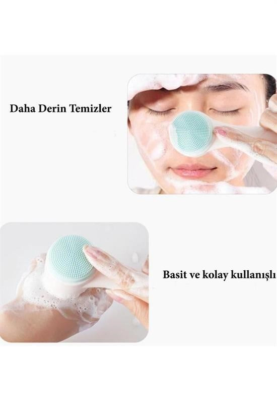 JetBura® 2li Set Çift Taraflı Cilt Temizleme Fırçası ve Yeşim Taşı Çift Taraflı Cilt Masaj Aleti