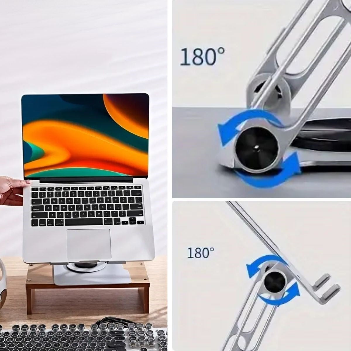JetBura® 360 Derece Dönebilen Hava Aldıran Laptop Standı
