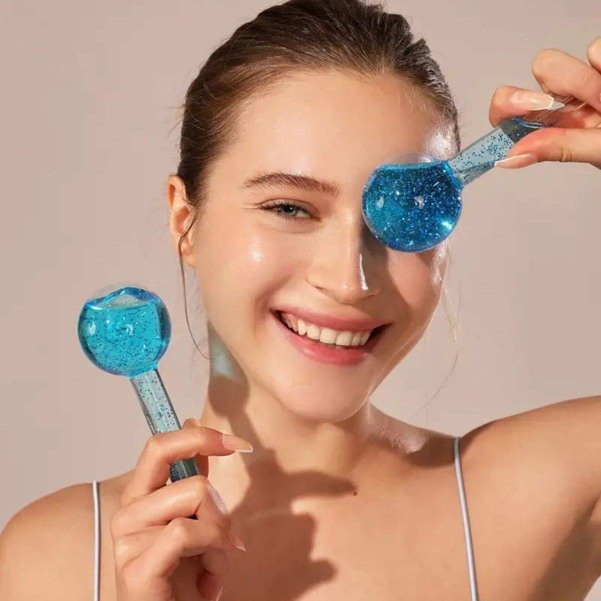 JetBura® Buz Küre Yüz ve Göz Soğuk Masaj ve Terapi Topu Leke Önleyici Cilt Bakımı Göz Altı Terapi Topları