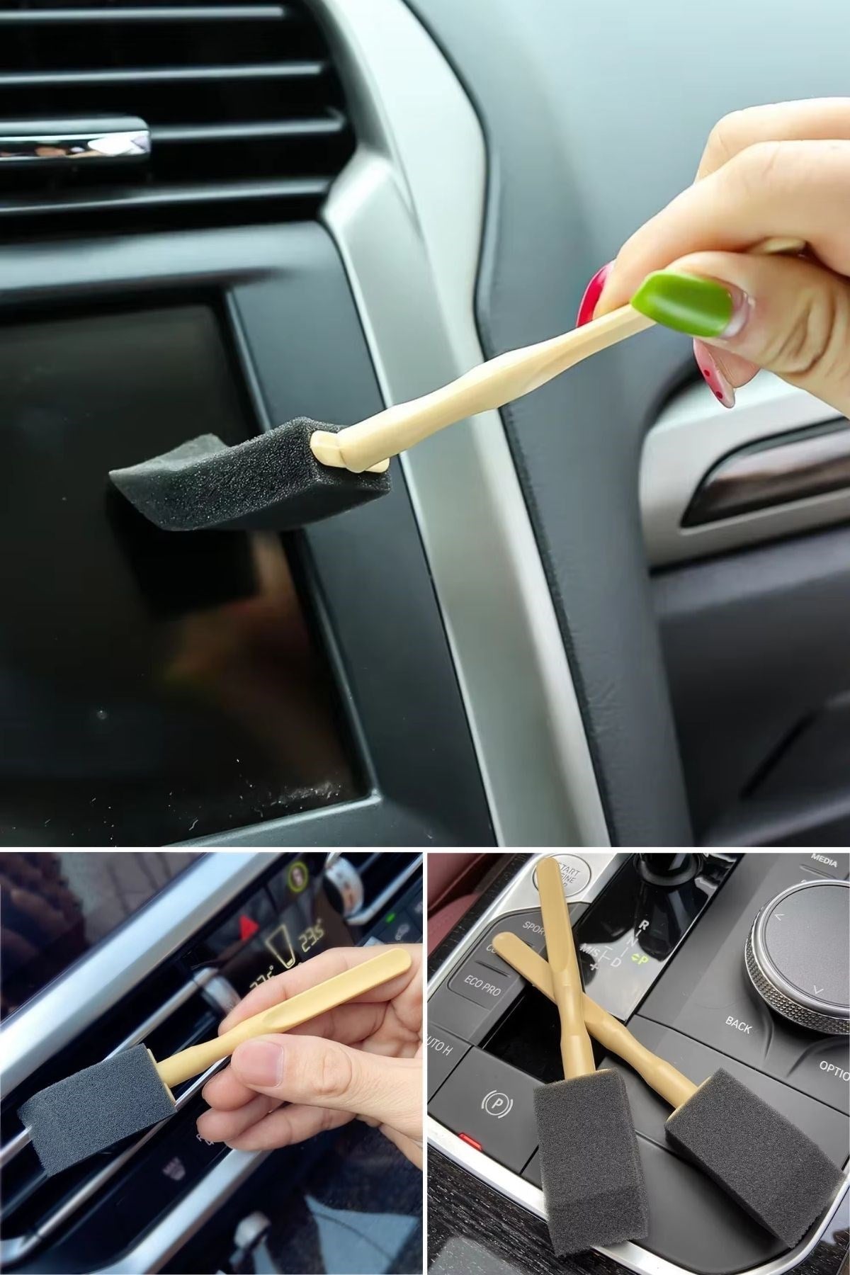 JetBura® 5'li Araba Havalandırma Temizleme Fırçaları Klima Çıkışları,Toz Alma&Otomobil İçi Detaylı Mini Temizlik Aparatları