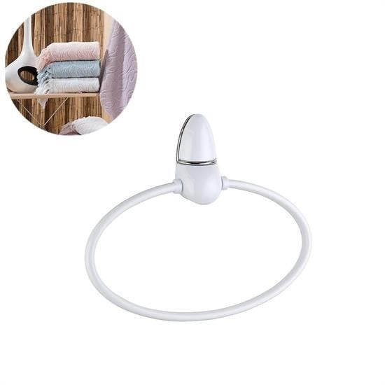 JetBura® Oval Yuvarlak Halka Havluluk Dekoratif El Havlusu Tutacağı Askısı
