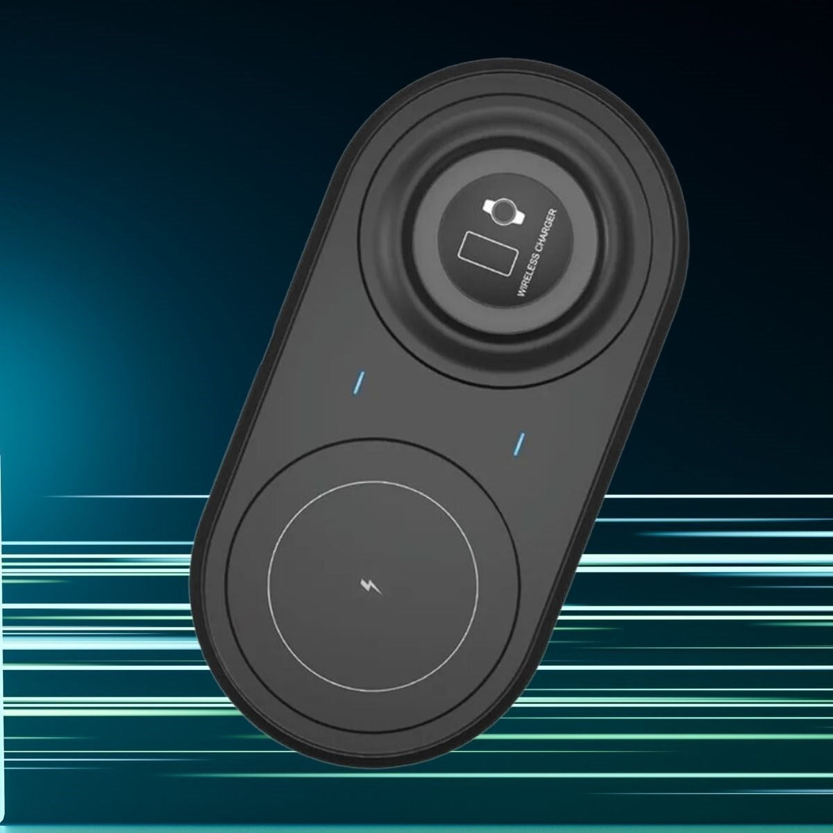 JetBura® 2si 1arada Kablosuz Saat,Kulaklık ve Telefon Hızlı Şarj Etme Aparatı
