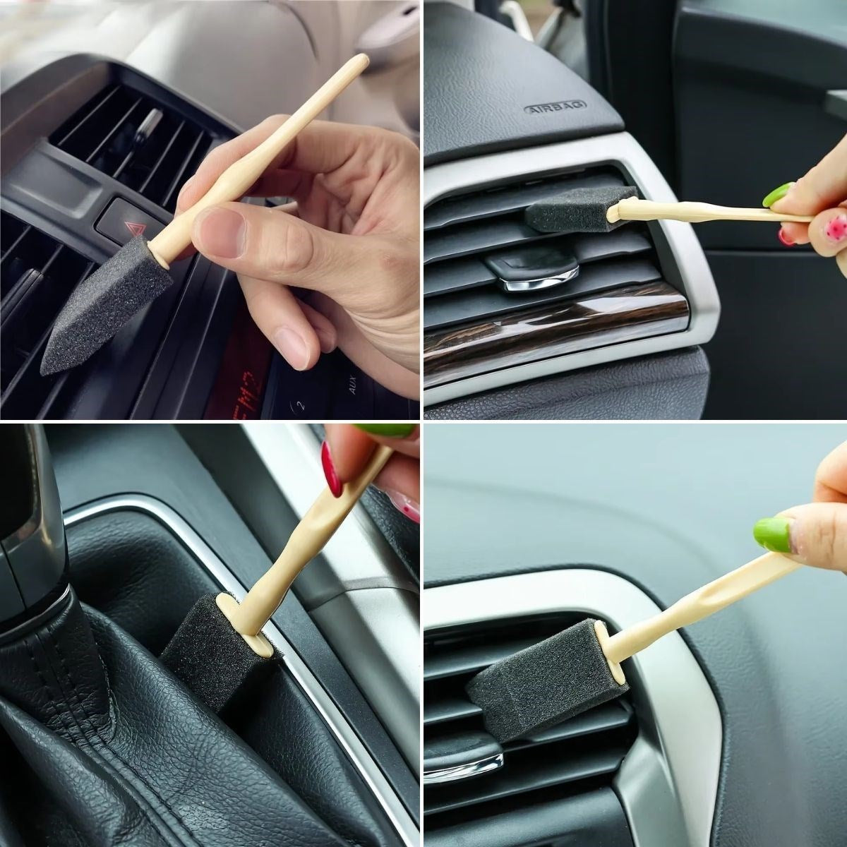 JetBura® 5'li Araba Havalandırma Temizleme Fırçaları Klima Çıkışları,Toz Alma&Otomobil İçi Detaylı Mini Temizlik Aparatları