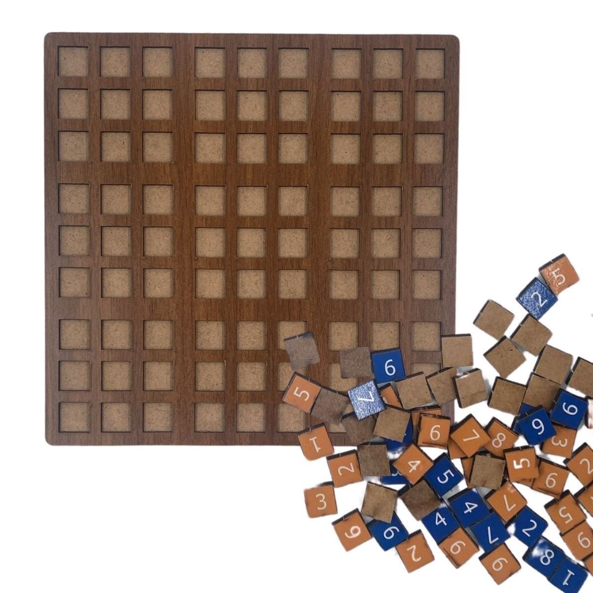 JetBura® 9 Bölümlü Ahşap Sudoku Eğitici Oyun Seti