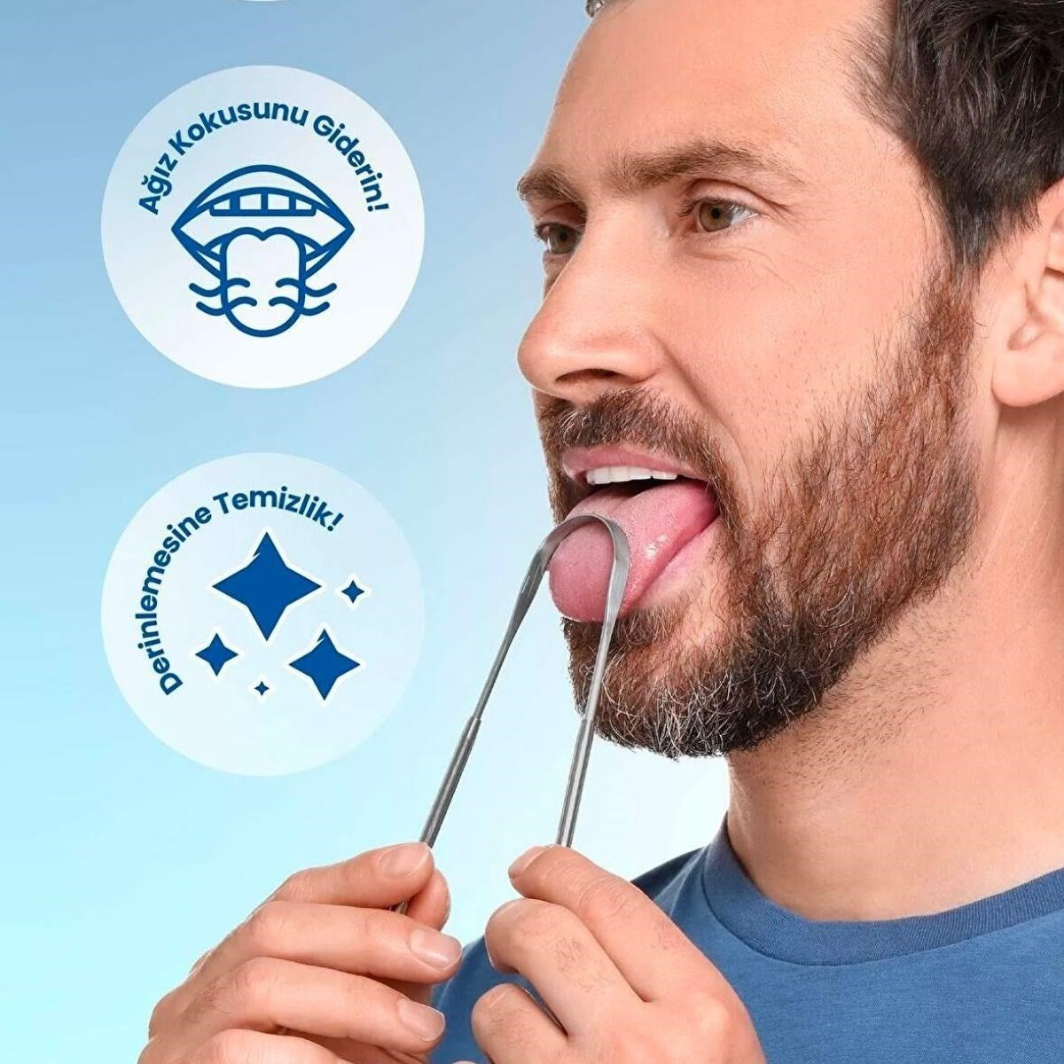 JetBura® Dil Temizleme Dil Sıyırıcı Ve Temizleme Aparatı