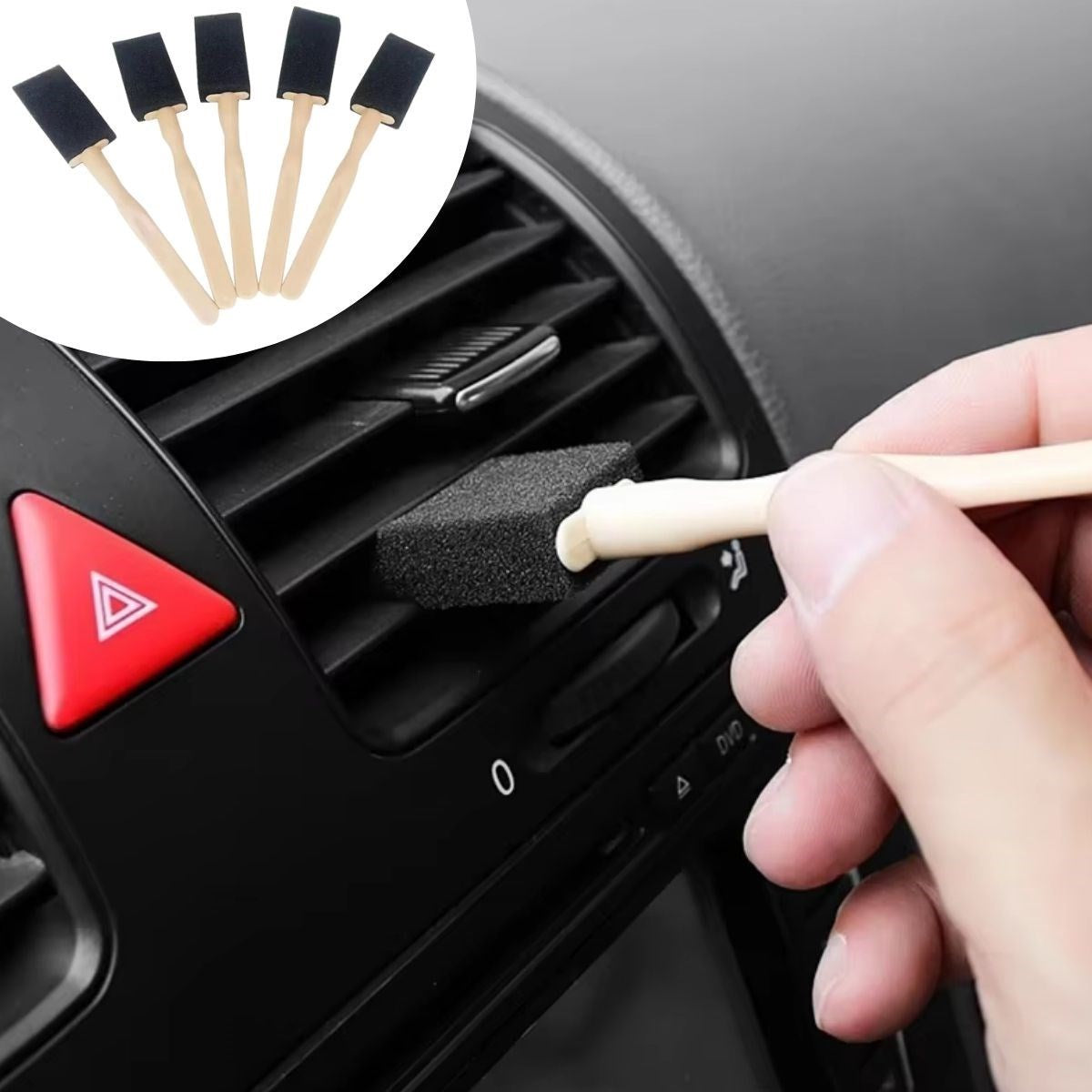 JetBura® 5'li Araba Havalandırma Temizleme Fırçaları Klima Çıkışları,Toz Alma&Otomobil İçi Detaylı Mini Temizlik Aparatları