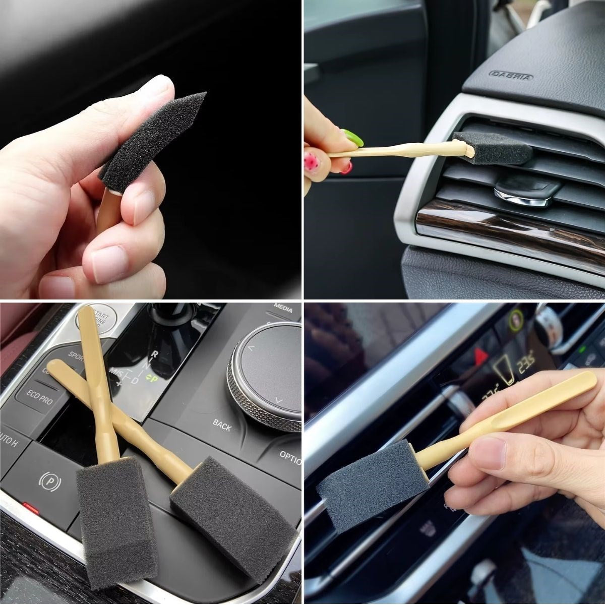 JetBura® 5'li Araba Havalandırma Temizleme Fırçaları Klima Çıkışları,Toz Alma&Otomobil İçi Detaylı Mini Temizlik Aparatları