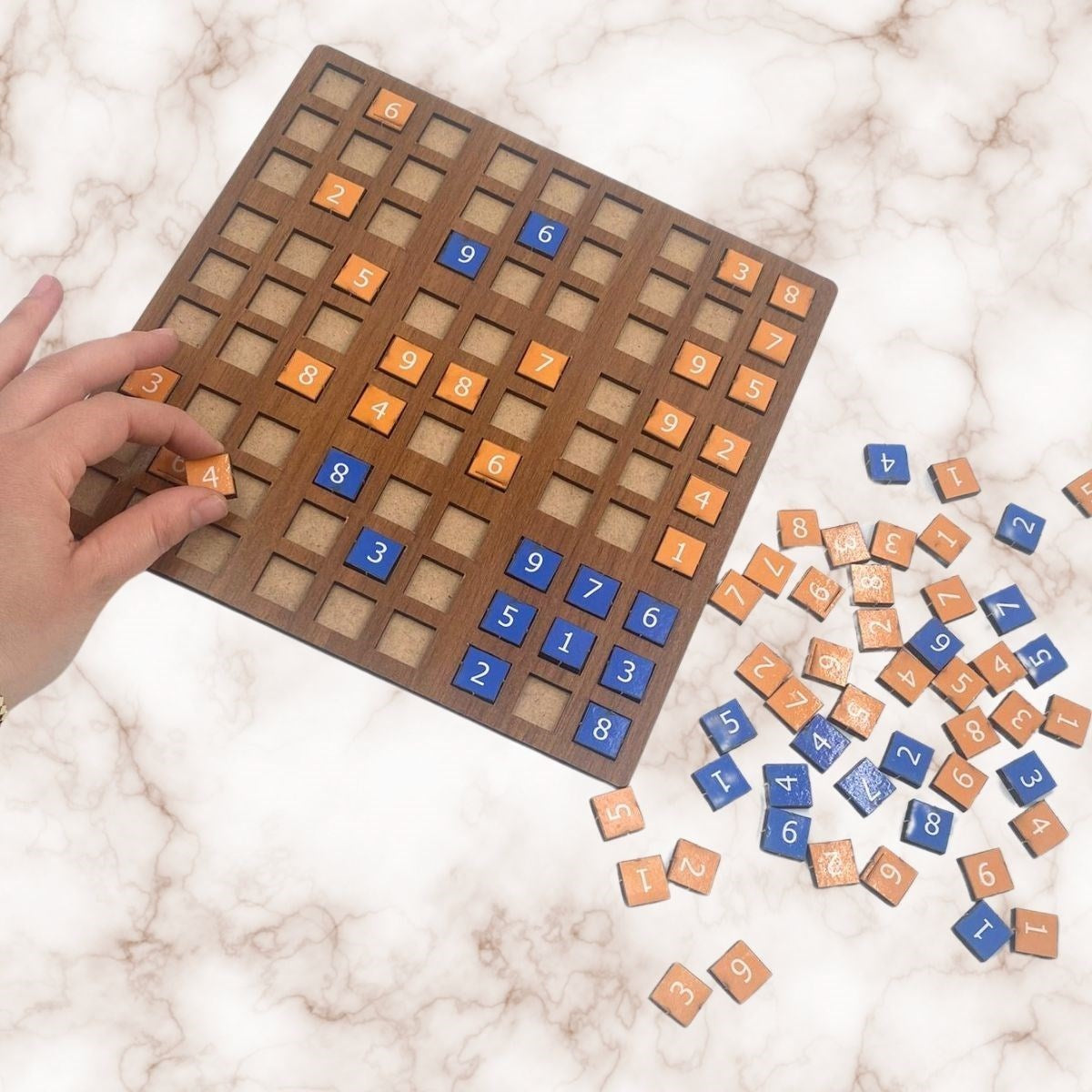 JetBura® 9 Bölümlü Ahşap Sudoku Eğitici Oyun Seti