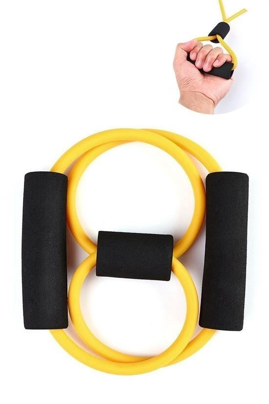JetBura® 8 Şeklinde Direnç Bandı Yoga Plates Ve Vücut Geliştirme Egzersiz Bandı