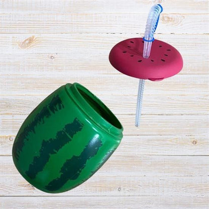 JetBura® Karpuz Model Kendiliğinden Pipetli 900 ml Suluk, Matara