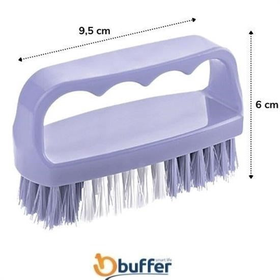 JetBura® Tutamaçlı Plastik Pratik Tırnak ve Kıyafet Yaka Temizlik Fırçası- TP-113