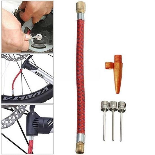 JetBura® Pompa İğne Başlık Seti Top Bisiklet Lastiği Şişirme İğneleri