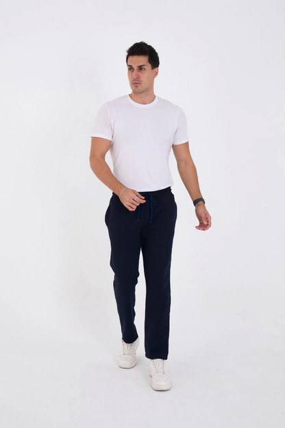 Unisex Üç İplik Basic Eşofman Özel Tasarım Pantolon - Lacivert