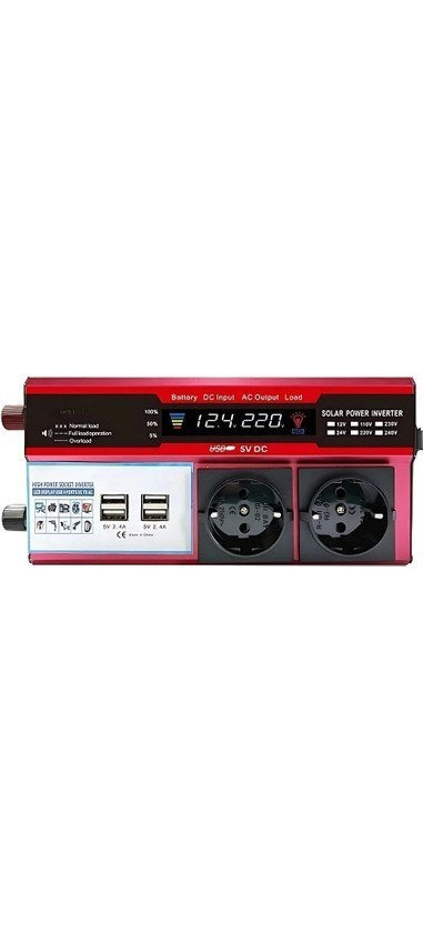 JetBura® 12v 2000w Modifiye Sinüs İnverter Araç Ve Güneş Enerjisi Uyumlu, Çift Usb, Çift Priz Ve Çakmaklık Epilons