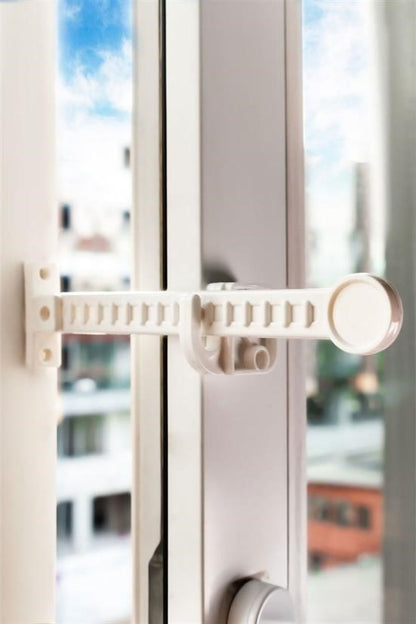 JetBura® Bebek Çocuk Evcil Hayvan Güvenlik Ayarlanabilir Koruyucu Pencere Havalandırma Kilidi
