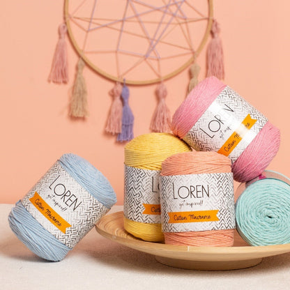 Loren Cotton Macrame Bej - R143 - 34365