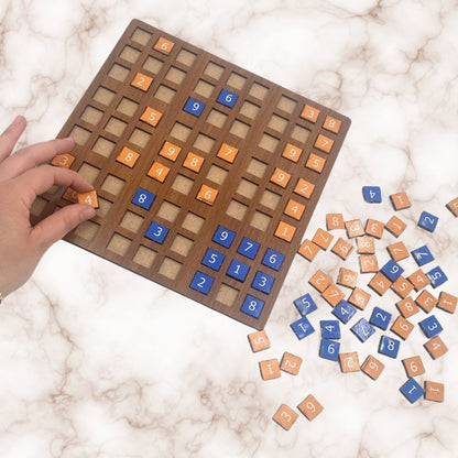 JetBura® 9 Bölümlü Ahşap Sudoku Eğitici Oyun Seti