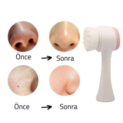 JetBura® 2li Set Çift Taraflı Cilt Temizleme Fırçası ve Yeşim Taşı Çift Taraflı Cilt Masaj Aleti