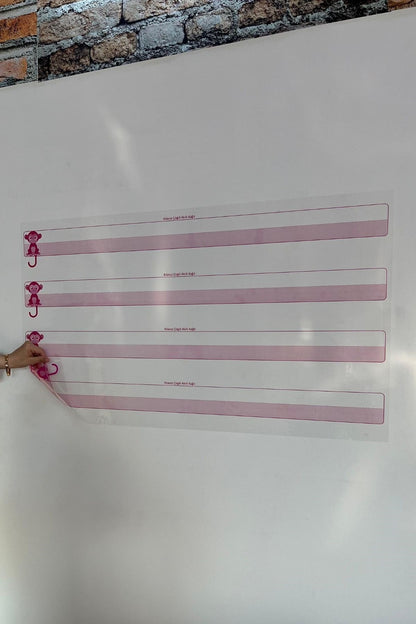 JetBura® Kılavuz Çizgili Akıllı Kağıt Yazı Tahtası Duvarda İz Bırakmaz Statik Yeni Müfredata Uygun 100x56cm