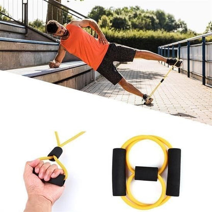 JetBura® 8 Şeklinde Direnç Bandı Yoga Plates Ve Vücut Geliştirme Egzersiz Bandı